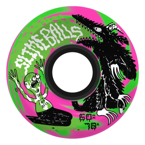Slime Balls Howell Pink Green Swirl 60mm Roues de skateboard 78a