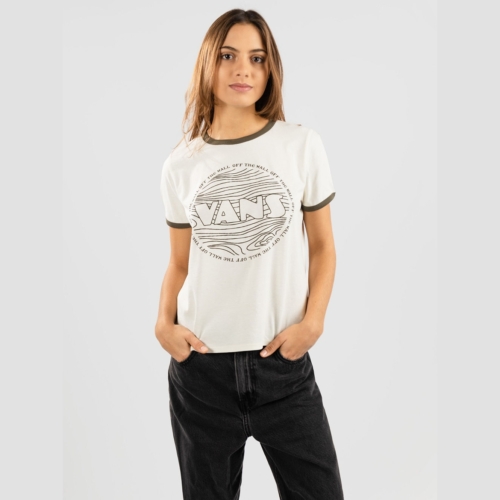 Vans Armanto Ringer Marshmallow T shirt manches courtes Femme