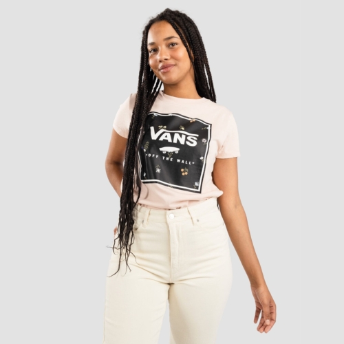 Vans Micro Ditsy Box Fill Rose Smoke T shirt manches courtes Femme