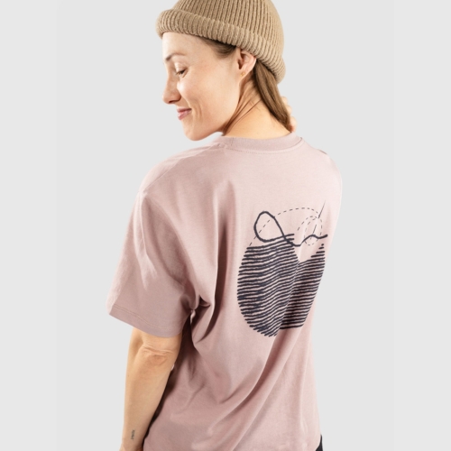 Carhartt Wip Stitch Glassy Pink Dark Navy T shirt manches courtes Femmes