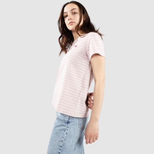 Levi s Perfect Tea Stripe Keepsake Lilac T shirt manches courtes Femmes