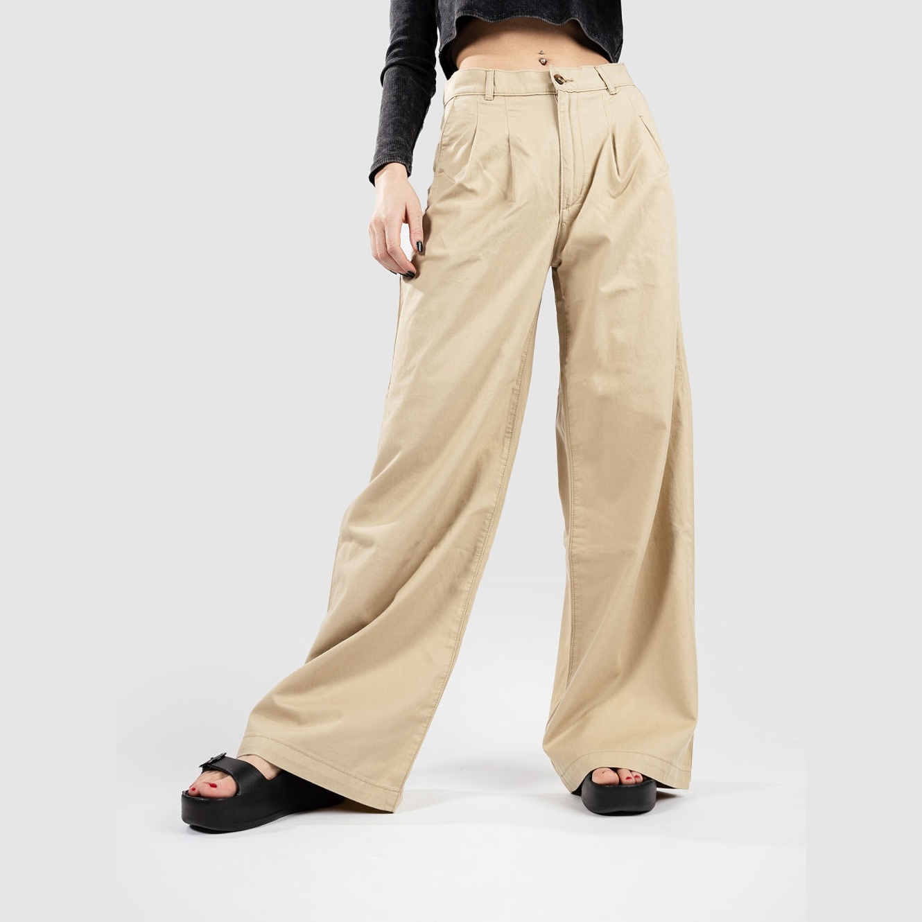 Levi s Pleated Wideleg Trouser Safari Pantalon chino Femme