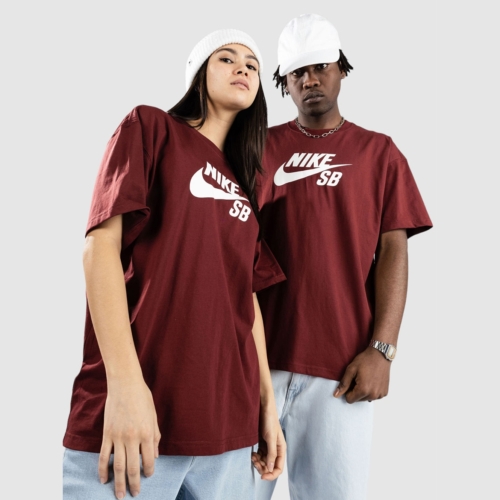 Nike Sb Logo Hbr Dark Team Red T shirt manches courtes Hommes et Femmes
