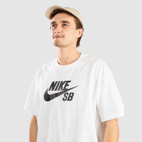 Nike Sb Logo Hbr White Black T shirt manches courtes Hommes et Femmes