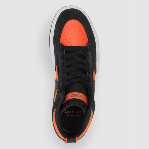 Nike Sb React Leo Black Black Orange Electr Chaussures de skate Femme et Homme vue2