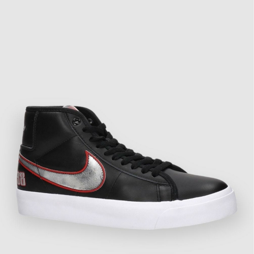 Nike Sb Zoom Blazer Mid Pro Gt Black Mtlc Sil Un Red Wht Chaussures de skate Homme