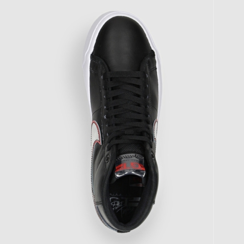 Nike Sb Zoom Blazer Mid Pro Gt Black Mtlc Sil Un Red Wht Chaussures de skate Homme vue2