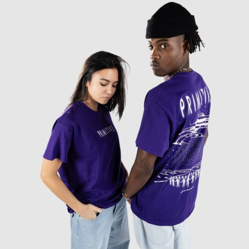 Primitive Contact Purple T shirt manches courtes Streetwear