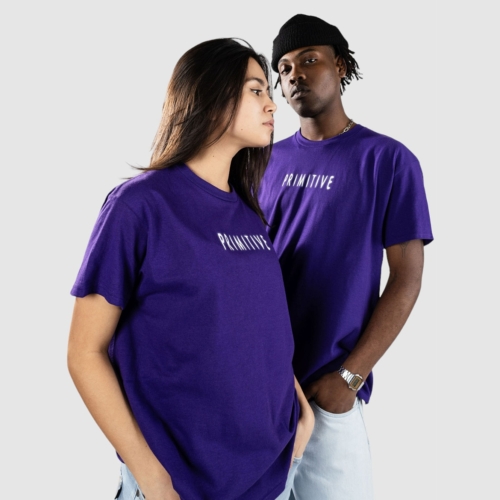 Primitive Contact Purple T shirt manches courtes Streetwear vue2