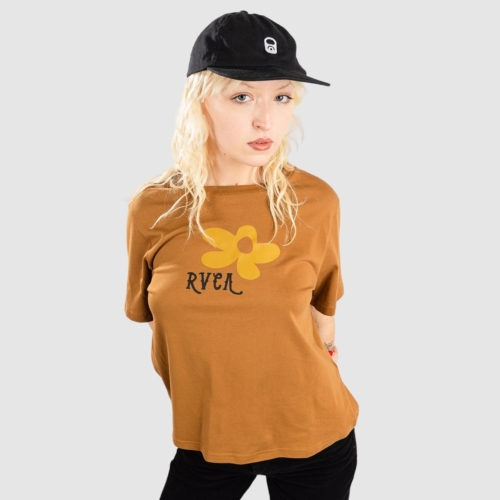 Rvca Daisy Workwear Brown T shirt manches courtes Femmes