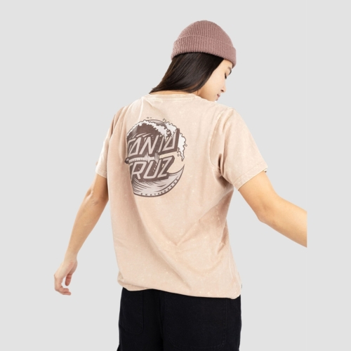 Santa Cruz BT Tonal Wave Dot Taupe T shirt manches courtes Femmes