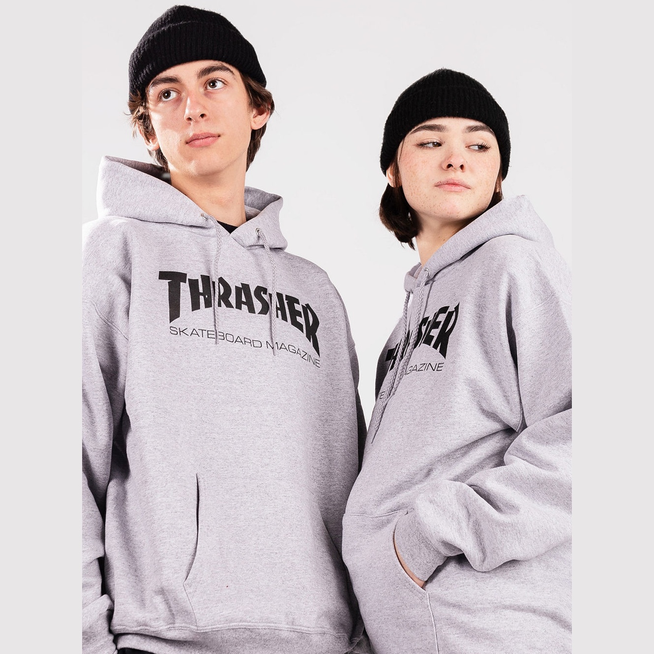 Thrasher Skate Mag Greymottled Sweat a capuche Streetwear