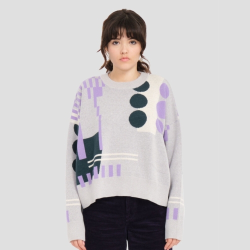 Volcom Bohausweater Heather Grey Pullover Femmes