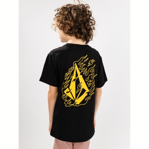 Volcom Firefight Black T shirt manches courtes Kids vue2