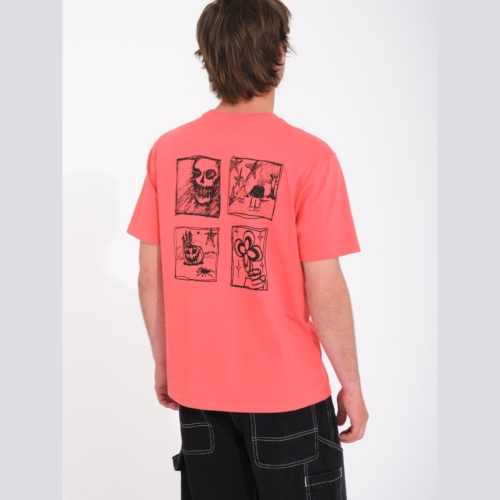 Volcom Issam Night Washed Ruby T shirt a manches courtes Homme