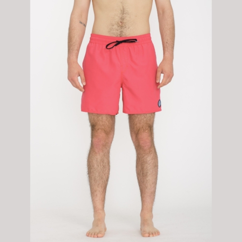 Volcom Lido Solid Trunk Washed Ruby Boardshort Homme