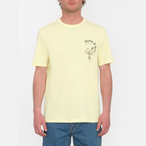 Volcom Rhythm 1991 Aura Yellow T shirt a manches courtes Homme vue2