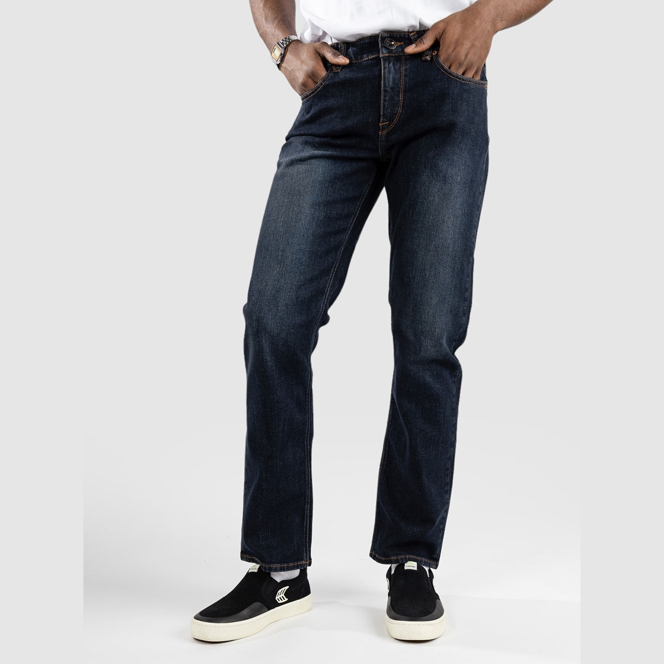 Volcom Solver Denim New Vintage Blue Jeans Homme