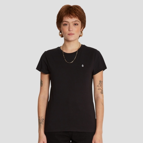 Volcom Stone Blanks Black T shirt manches courtes Femmes