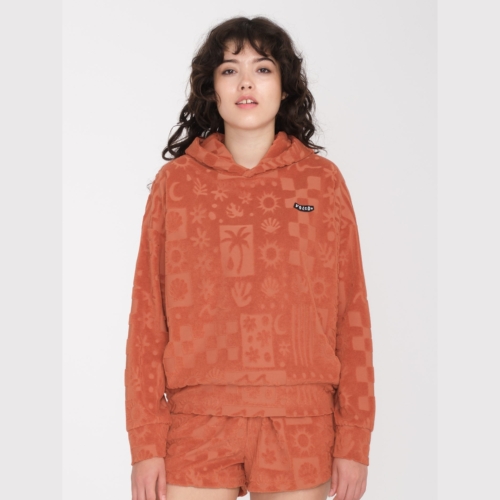 Volcom Terry Cloth Sunny Wild Rosewood Sweat a capuche femme