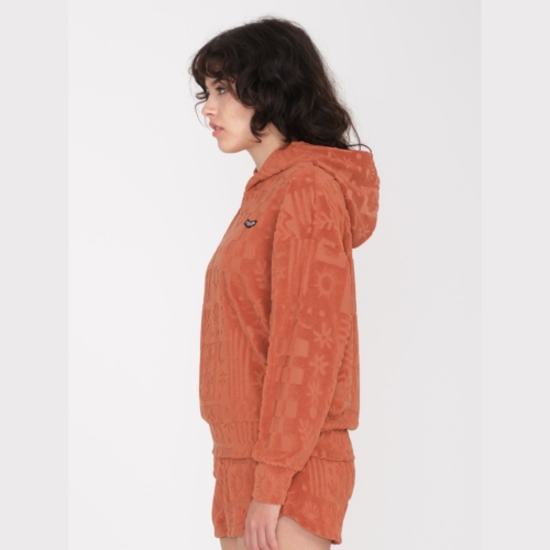 Volcom Terry Cloth Sunny Wild Rosewood Sweat a capuche femme vue2