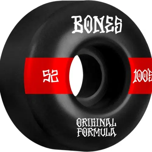 Bones 100 S V4 14 Black Wide 52mm Roues de skateboard 100a