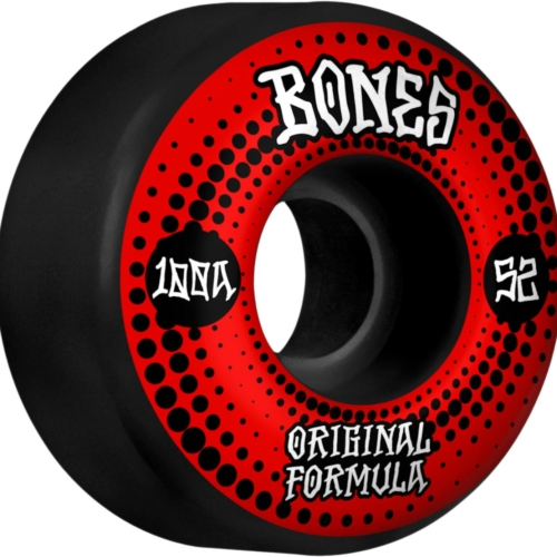 Bones 100 S V4 Original Wide Bk 52mm Roues de skateboard 100a