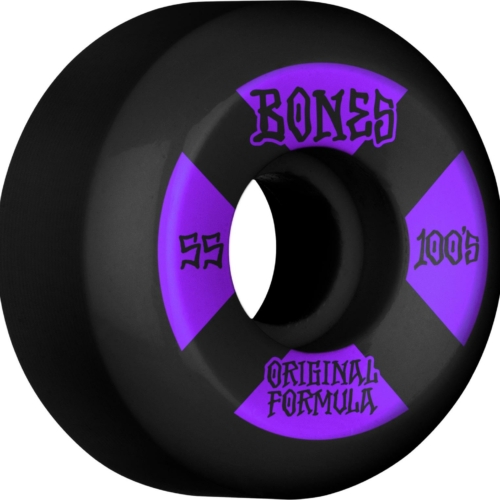 Bones 100 S V5 4 Black Sidecut 55mm Roues de skateboard 100a