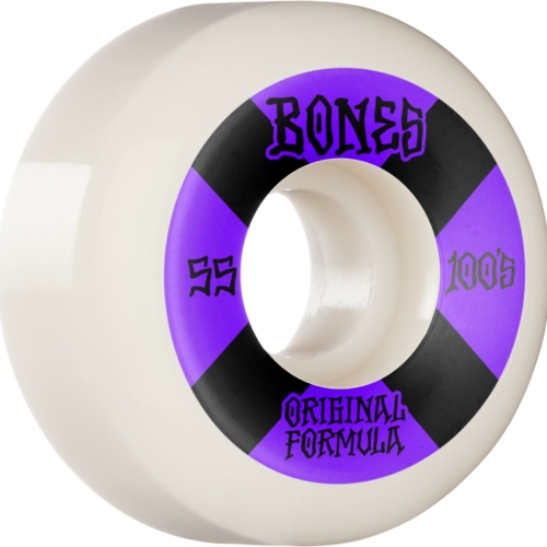Bones 100 S V5 4 White Sidecut 55mm Roues de skateboard 100a