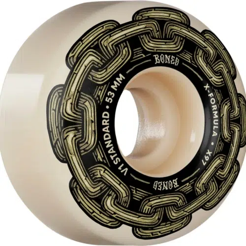 Bones Wheels X F V1 Gold Chain 53mm Roues de skateboard 97a