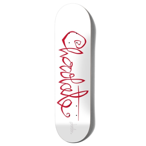 Chocolate Og Script Trahan Deck Planche de skateboard 8 25
