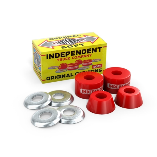 Jeu de 4 gommes Independent Bushings Original Cushions Soft 90A Red