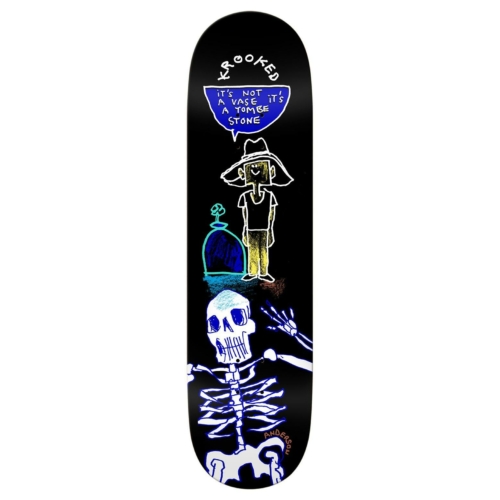 Krooked Manderson Tombe Stone Black Deck Planche de skateboard 8 38