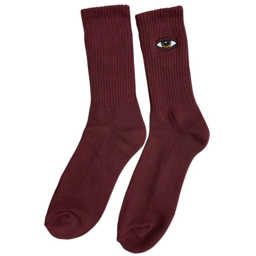 Paire de chaussettes Toy Machine Socks Sect Eye Emb Burgundy