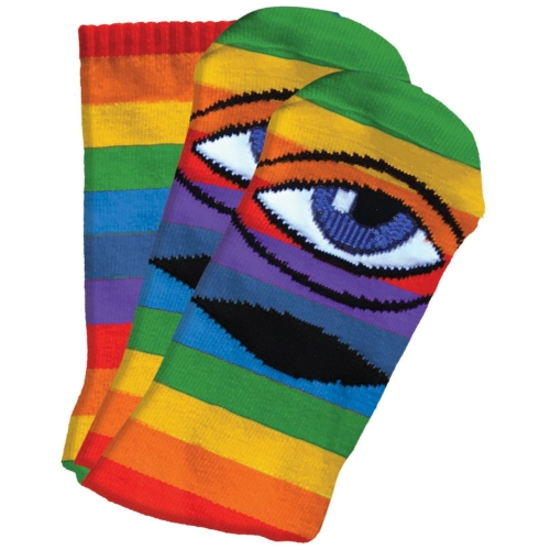 Paire de chaussettes Toy Machine Socks Sect Eye Rainbow Rainbow