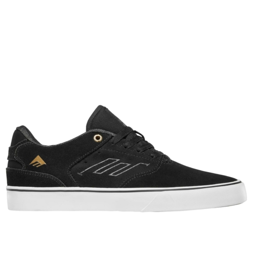 Emerica The Low Vulc Black Gold White Skateshoes Noir