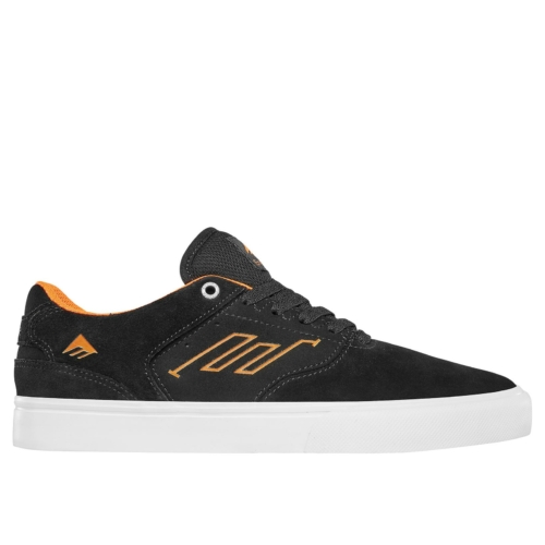 Emerica The Low Vulc Black White Orange Skateshoes Noir