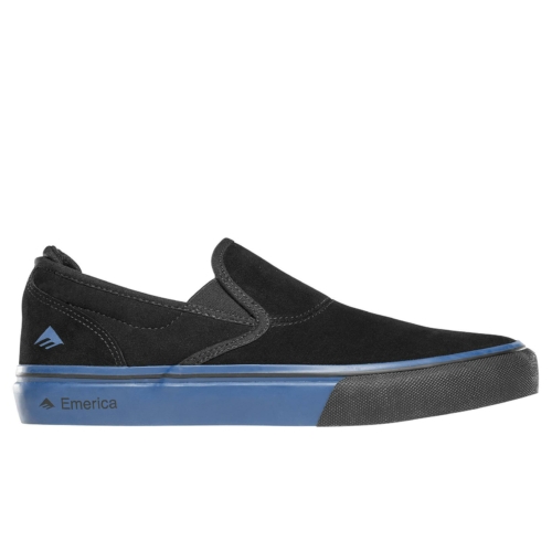 Emerica Wino G6 Slip On Black Blue Black Skateshoes Noir Bleu