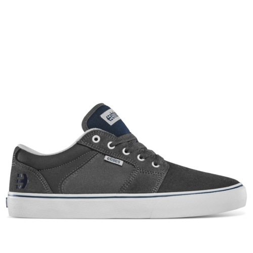 Etnies Barge Ls Grey Grey Blue Skateshoes Gris Bleu