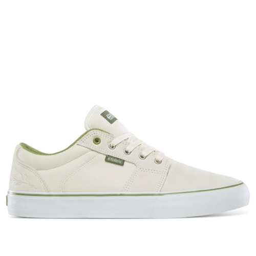 Etnies Barge Ls White Green Skateshoes Blanc