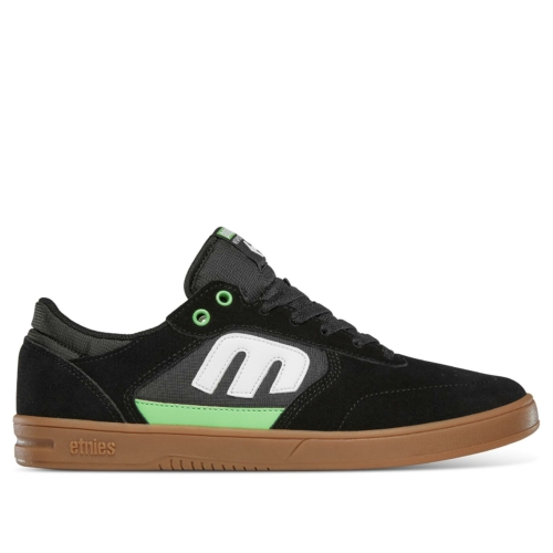 Etnies Windrow X Doomed Black Green Gum Skateshoes Noir